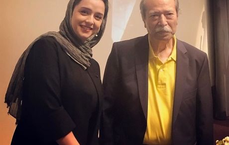 عکس یادگاری ترانه علیدوستی و علی نصیریان 