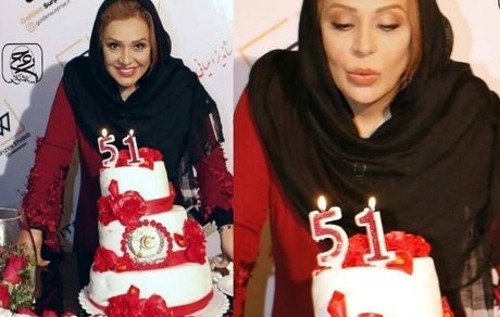 کیک خاص تولد ۵۱سالگی خانم بازیگر+ عکس