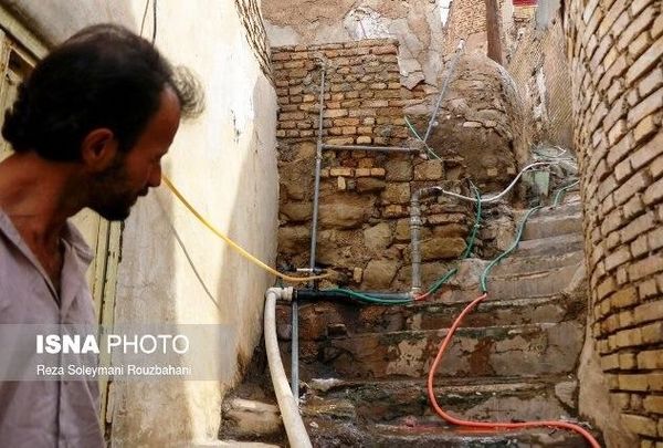 لوله کشی آب در حصیر آباد اهواز!