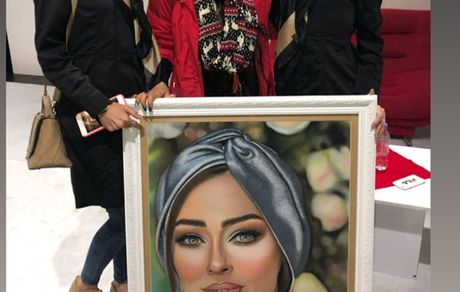 نقاشی زیبایی از نفیسه روشن + عکس