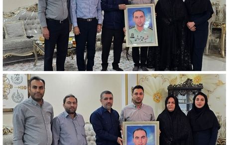 دیدار جمعی از مدیران و پرسنل فولاد اکسین خوزستان با خانواده شهید نیروی انتظامی به مناسبت هفته نیروی انتظامی