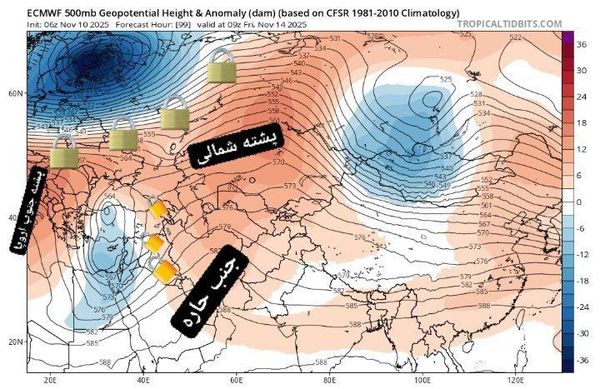 علت پاییز خشک امسال از نگاه نقشه‌های جوی