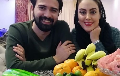 شب یلدایی نیلوفر شهیدی و همسرش + عکس