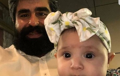  دختر مهران عفوریان در آغوش  امیرنوری + عکس