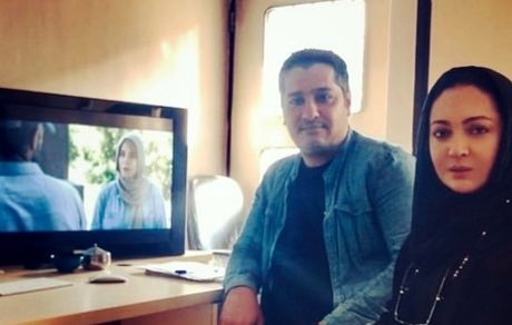 نیکی کریمی در تدوین فیلم آتابای + عکس