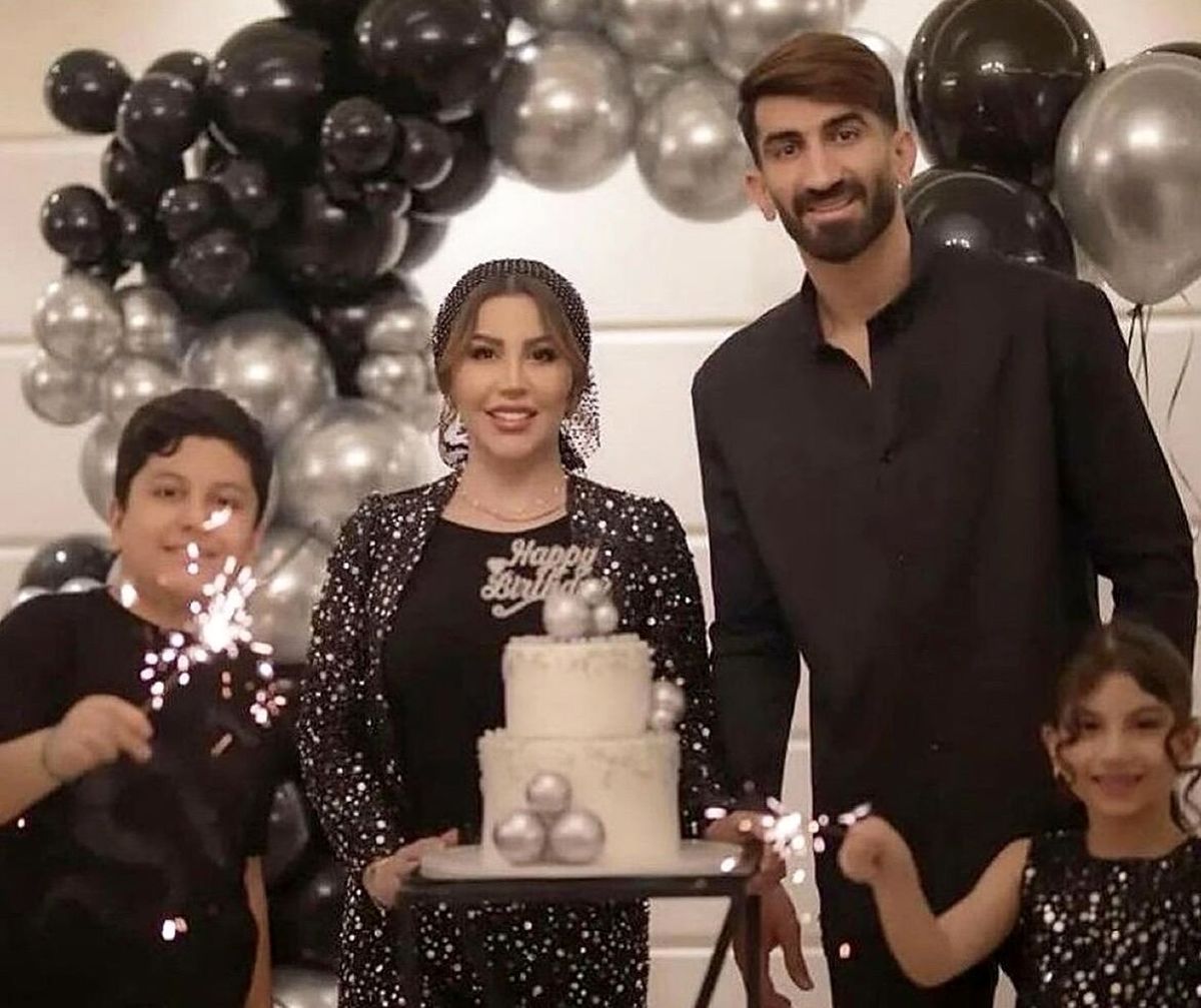 عکس خانوادگی بیرانوند در شب تولد همسرش لو رفت!