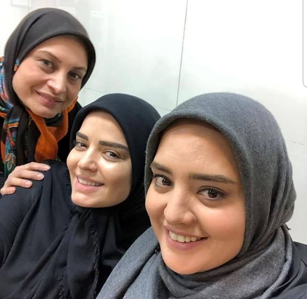 سلفی خانم های بازیگر  پشت صحنه سریال بوی باران + عکس
