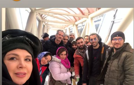 شهره سلطانی و گروه فیلمبرداریش + عکس