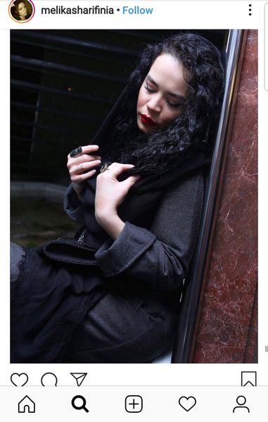 سیاه پوش شدن ملیکا شریفی نیا + عکس