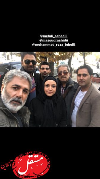 خانم بازیگر در پشت صحنه فیلمش + عکس