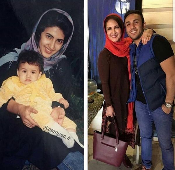 عکس زیر خاکی خانم بازیگر و پسرش + عکس