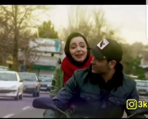 موتورسواری نازنین بیاتی و امیرحسین آرمان + عکس