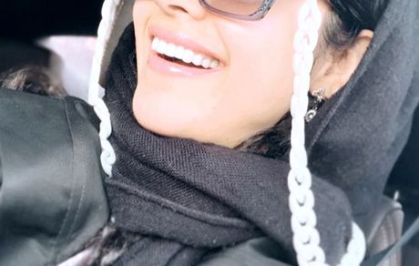 سلفی جدید الهه حصاری در ماشینش + عکس