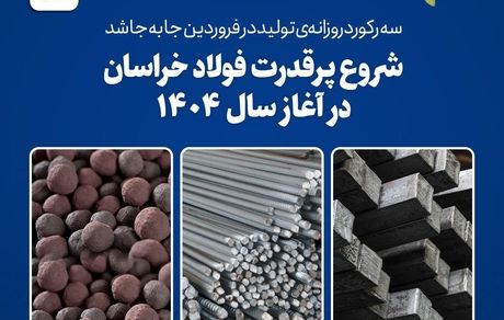 شروع پرقدرت فولاد خراسان در آغاز سال ۱۴۰۴؛ سه رکورد روزانه‌ی تولید در فروردین جا‌به‌جا شد