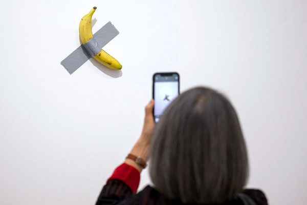 موز معروف در نمایشگاه خورده شد