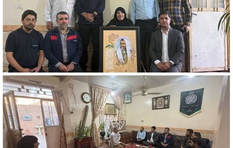 دیدار جمعی از کارکنان فولاد اکسین با خانواده شهید تقوی‌ فر/تجلیل از مقام شهدا و پاسداشت فرهنگ ایثار