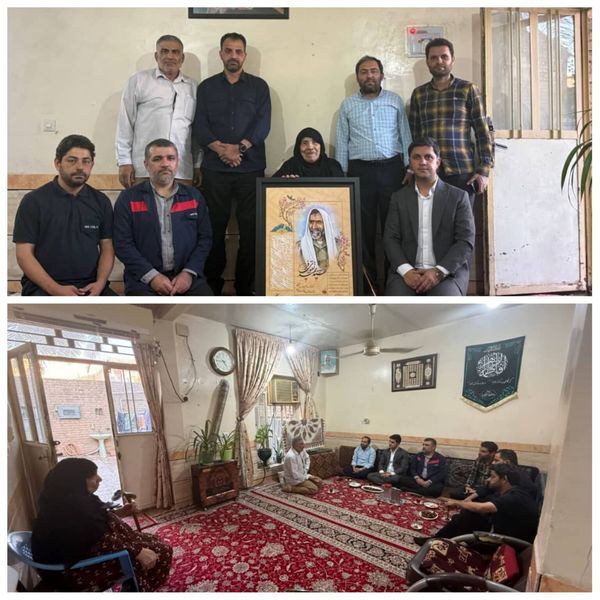 دیدار جمعی از کارکنان فولاد اکسین با خانواده شهید تقوی فر/تجلیل از مقام شهدا و پاسداشت فرهنگ ایثار