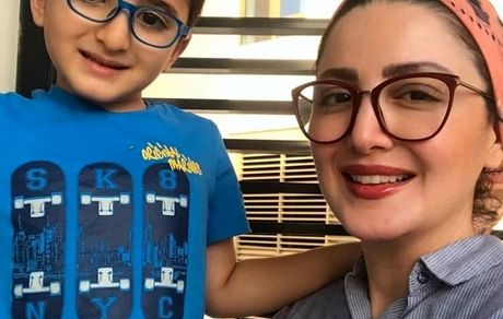 ست مادر فرزندی خانم بازیگر و پسرش + عکس