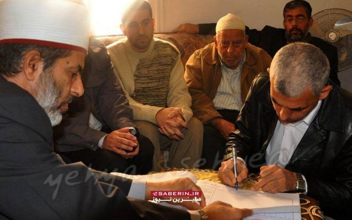 شهید یحیی سنوار در مراسم عقدش!