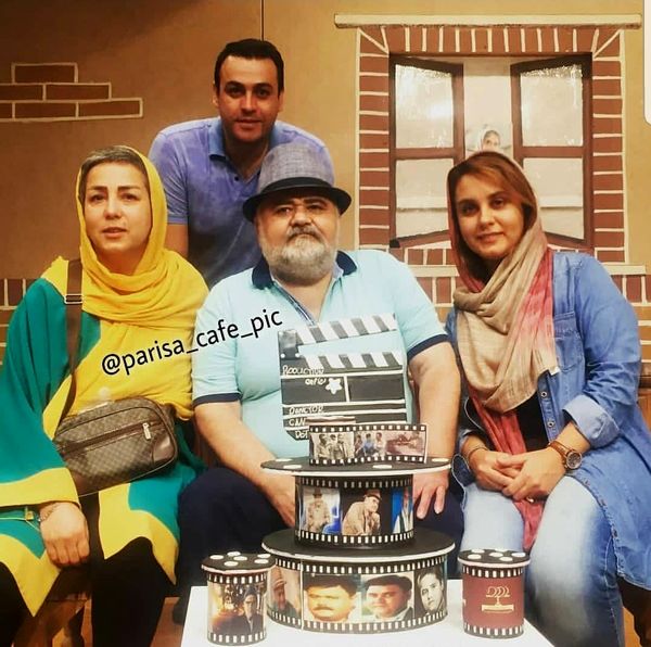 اکبر عبدی و داماد و دخترانش + عکس