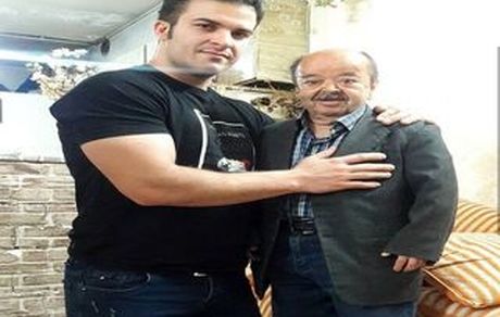 مرد کوچک سینما ایران و پسر قهرمانش+عکس