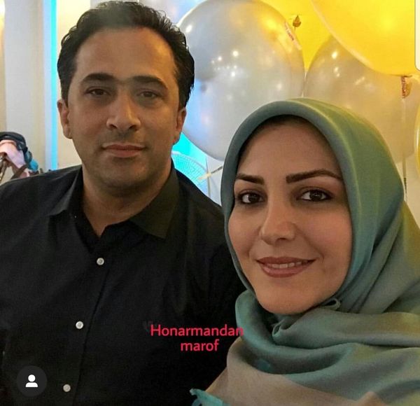 سلفی خانم مجری و همسرش در جشن تولد + عکس