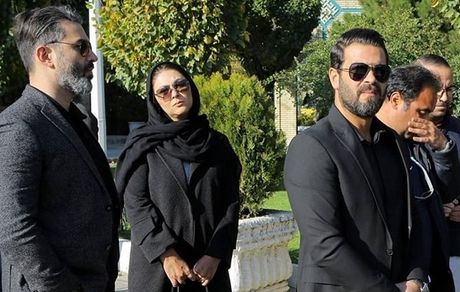 حضور بازیگران معروف در خاکسپاری مجید اوجی + عکس