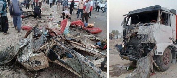 تصادف وحشتناک در خوزستان با 16 کشته + عکس و فیلم